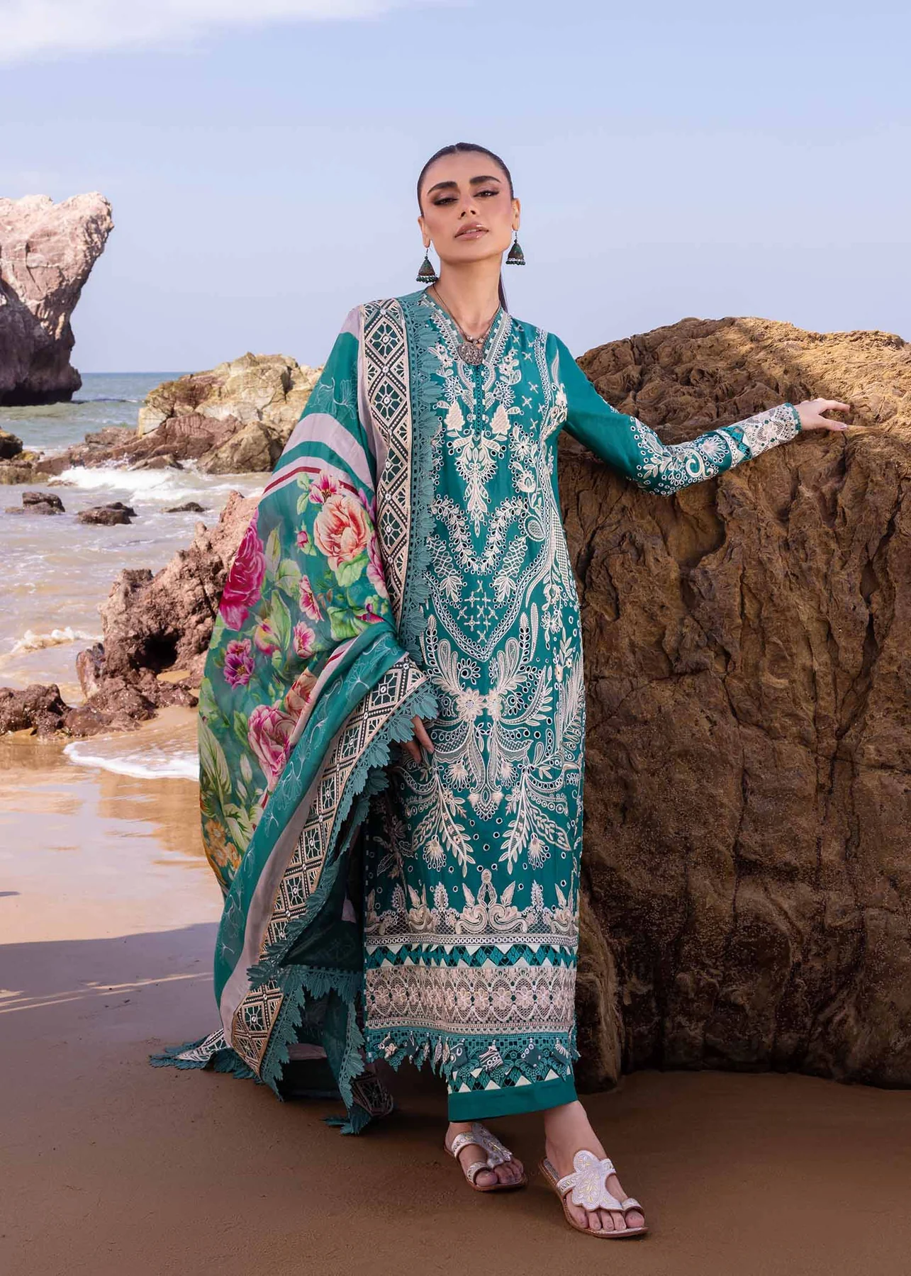 Pakistani Embroidered Suits Unstitched 3 Piece - Tweedia - Luxury Formals Collection | Latest Pakistani Punjabi Suits Salwar Kameez Designer Wear.