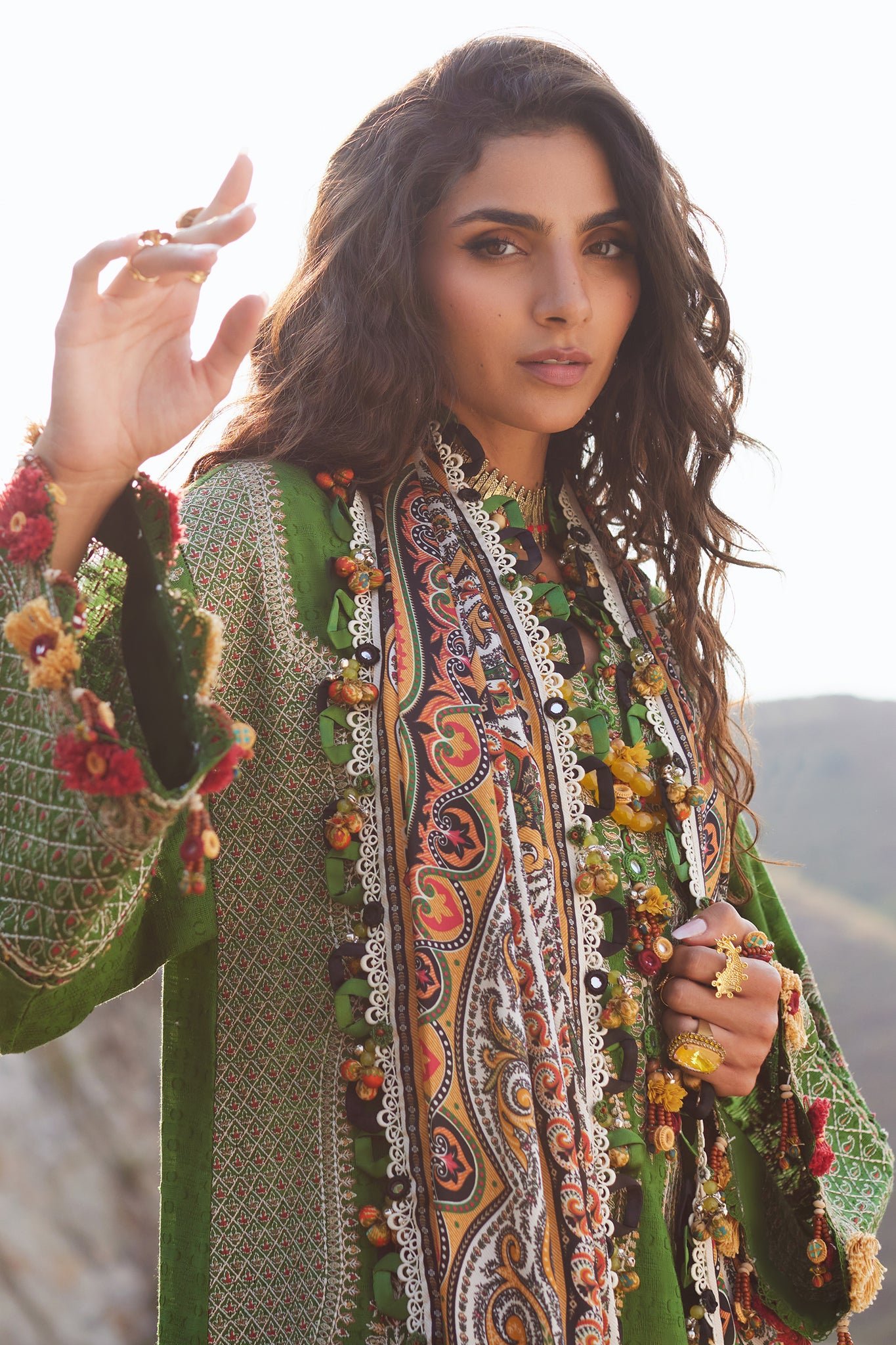 Pakistani Embroidered Unstitched Khaddar 3-piece Suit CORA (EW24-03) -Lan-17 | Latest Pakistani Salwar Kameez Punjabi suit designer wear