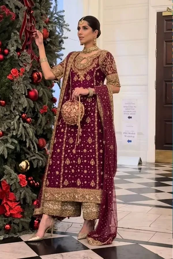 Pakistani 3 piece Suit Libah-HS-01 || Latest Pakistani Salwar Kameez & Punjabi Suit Designer Wear.