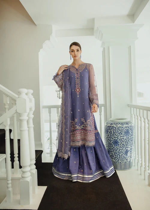 Embroidered Luxury 3 Piece Collection Unstitched Meeral Collection Rang-e-Sukhn - Meeral Luxe | Latest Pakistani Punjabi Suits Salwar Kameez Designers Wear