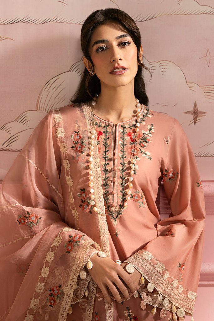 Pakistani Embroidered ROSE QUARTZ-3PC PRINTED LAWN SUIT | Latest Pakistani Design Salwar Kameez Punjabi Suit Designer Wear.