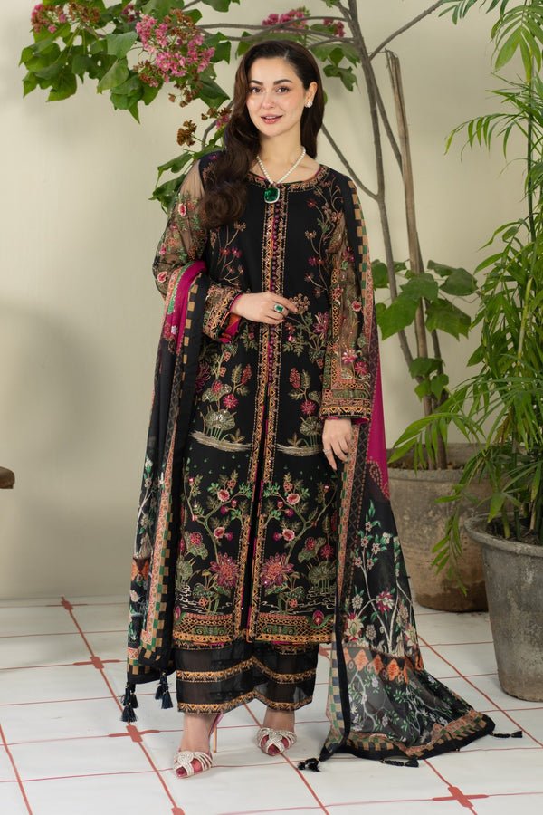 Pakistani Embroidered 3Pc Organza Formal Suit Unstitched ALEAHA - MS50106- Ria-27 | Latest Pakistani Punjabi Suits Designer Wear