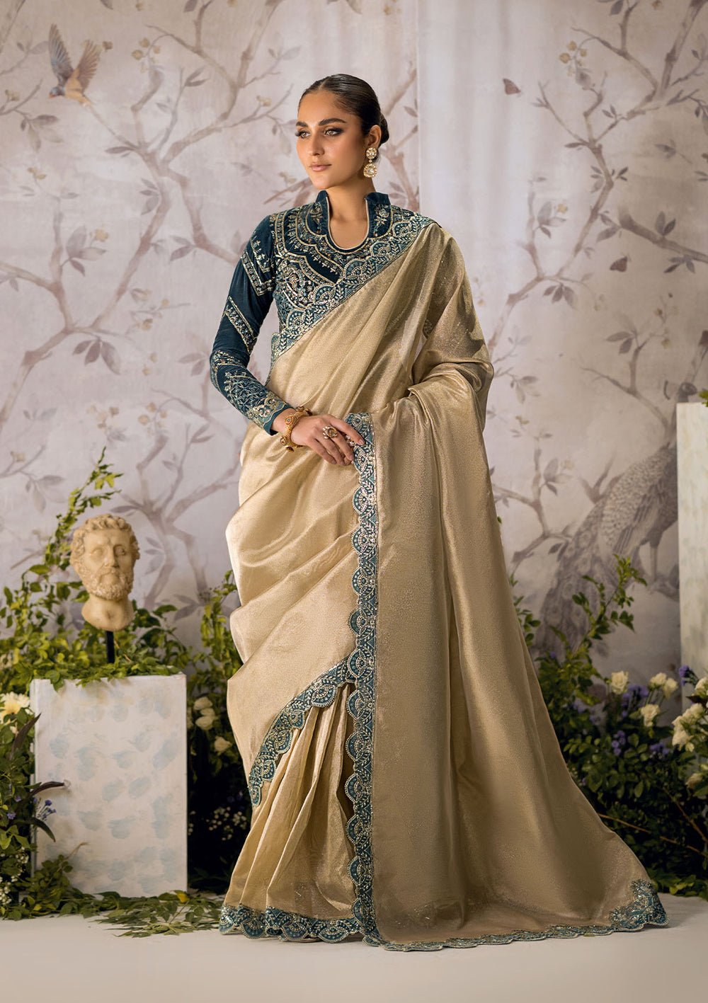 Pakistani Embroidered Organza SARI EDIT - LOOK 04 Aik-59 | Latest Pakistani Salwar Kameez Punjabi Suit Designer Wear.