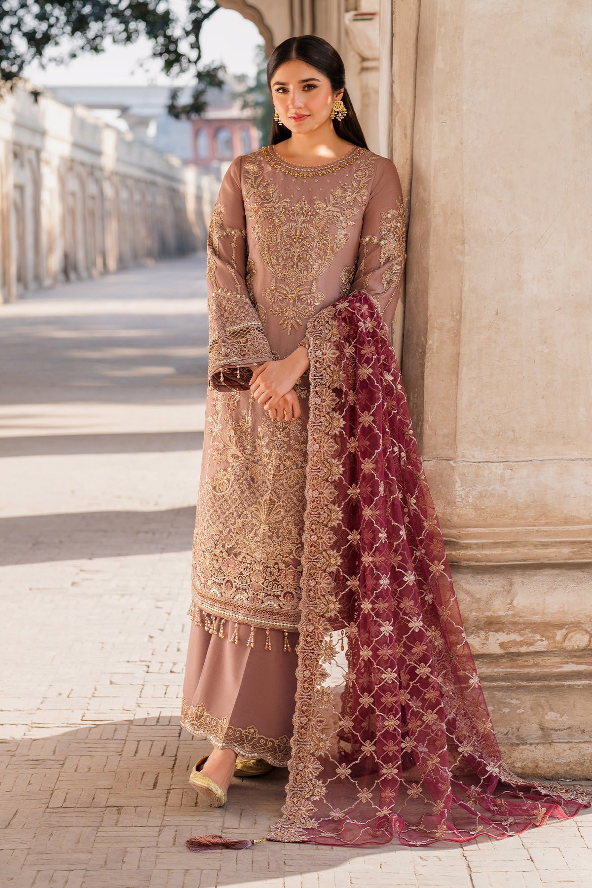 Pakistani Embroidered organza Unstitched 3-Piece I-220 ZOHRA | Latest Pakistani Salwar Kameez Punjabi Suits Designer Wear