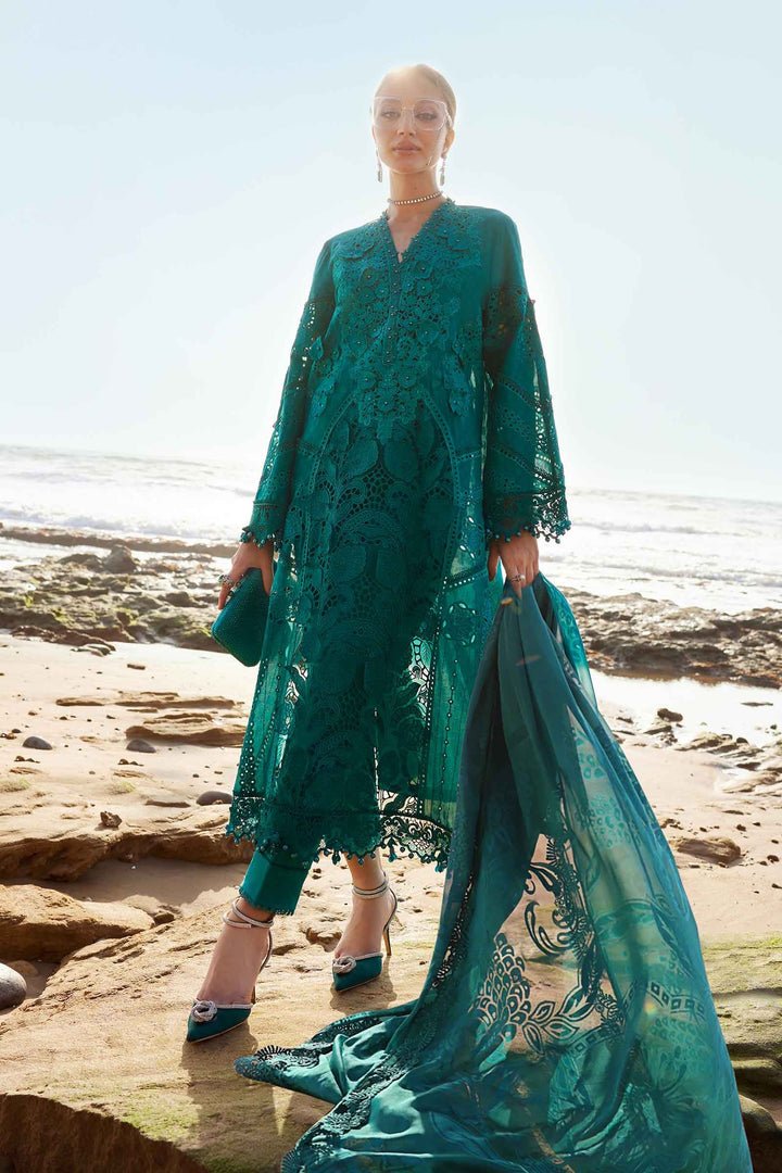 Pakistani 3 Piece Unstitched Embroidered Organza Lawn Suit | EID LAWN-25-05_B-37 | Latest Pakistani Punjabi Suits Salwar Kameez Designer Wear.