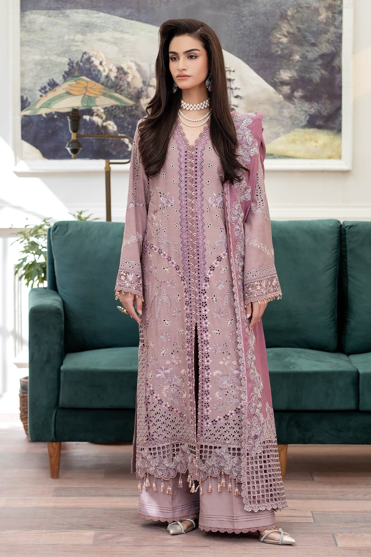 Pakistani Embroidered Raw Silk Unstitched 3-Piece SRS-14 Sitara | Latest Pakistani Salwar Kameez Punjabi Suits Designer Wear