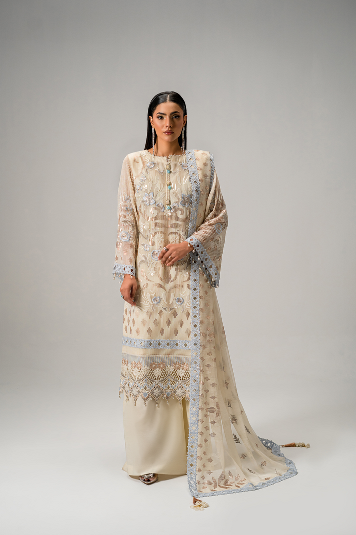 Pakistani Embroidered Suits Unstitched Chiffon 3 Piece - AR-01 | AURA| Latest Pakistani Punjabi Suits Salwar Kameez Designer Wear.