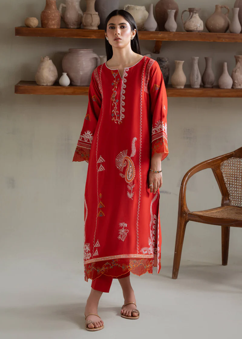 Pakistani Embroidered | 2 PIECE EMBROIDERED KIARA RUST - Luxury Collection - Latest Pakistani Punjabi Suits Salwar Kameez Designer Wear.
