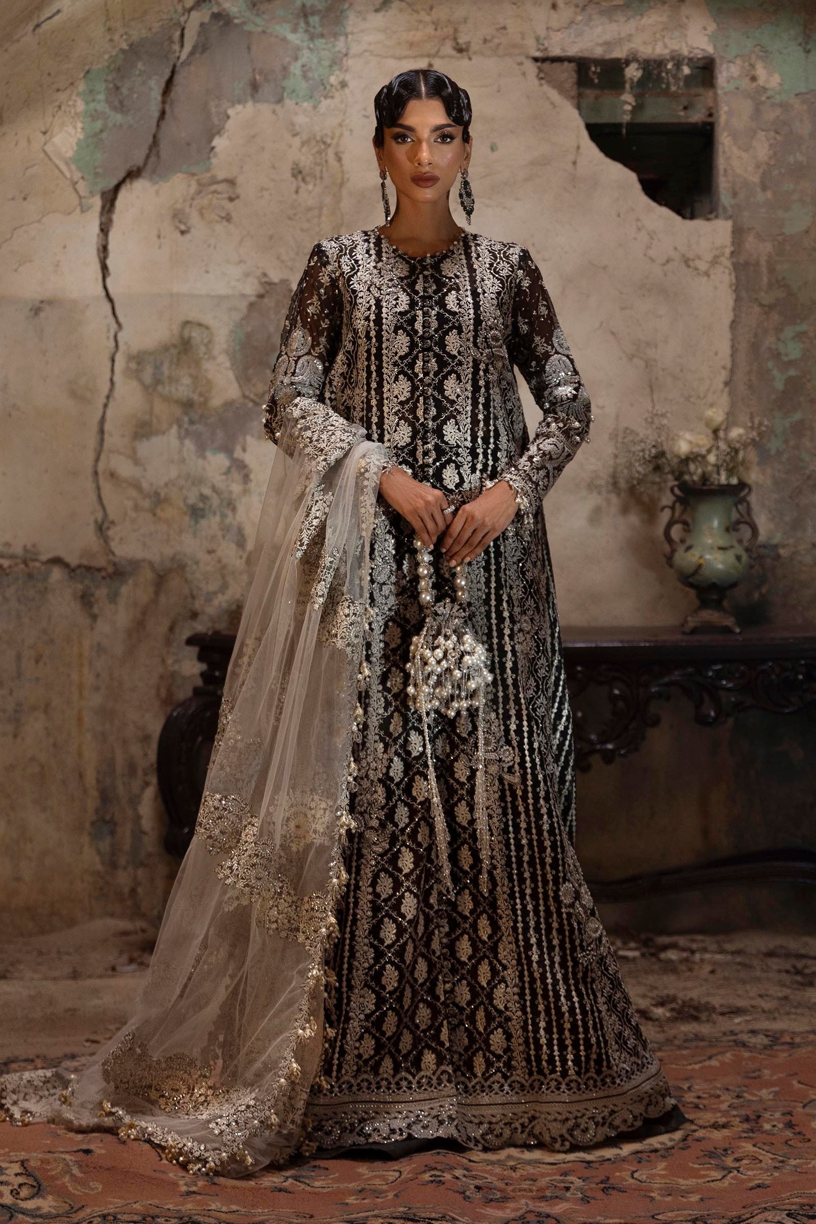 Pakistani Unstitched Woven Net 3 Piece Suit-San-77 - Luxury Collection | Latest Pakistani Design Salwar Kameez Punjabi Suits Designers Wear