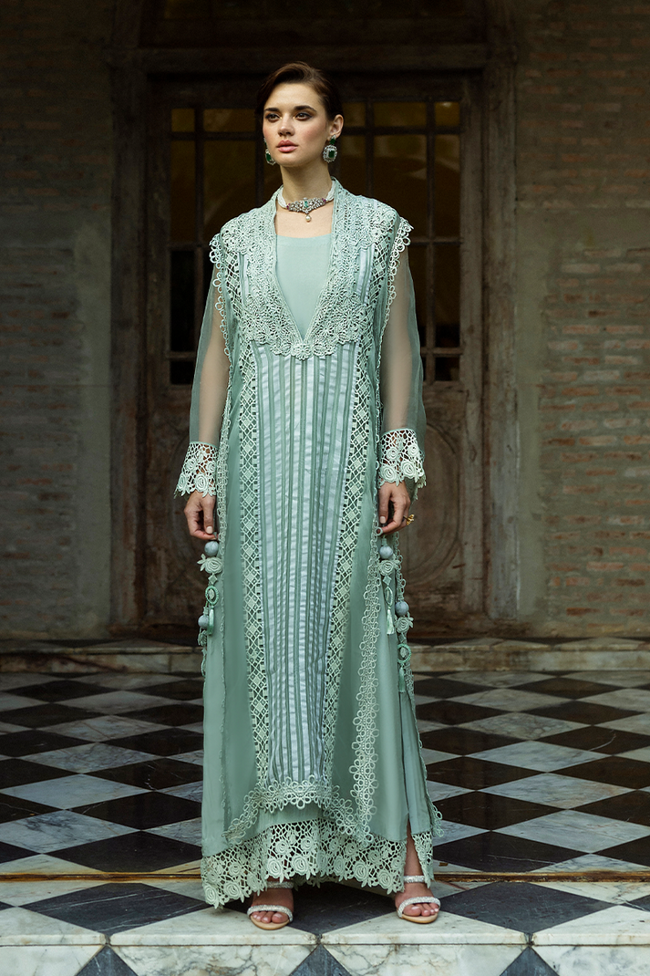 Pakistani Embroidered Medium Organza Stitched 3 Piece Suit Brittany- Luxury Collection | Latest Pakistani Salwar Kameez Punjabi Suit Designer Wear.