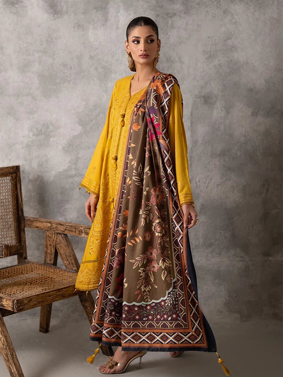 SAL 02 Pakistani EMBROIDERED LUXURY COTTEL UNSTITCHED 3PCS SUNW6MI044UT - Winter Collection | Latest Pakistani Punjabi Suits Salwar Kameez Designer Wear