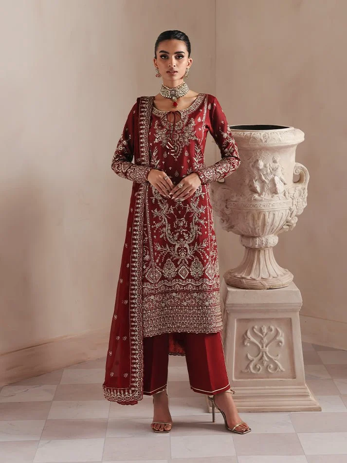 Pakistani Embroidered Raw silk Unstitched 3 Piece Seryne-Gul-78 | Latest Pakistani Punjabi Suits Salwar Kameez Designer Wear.