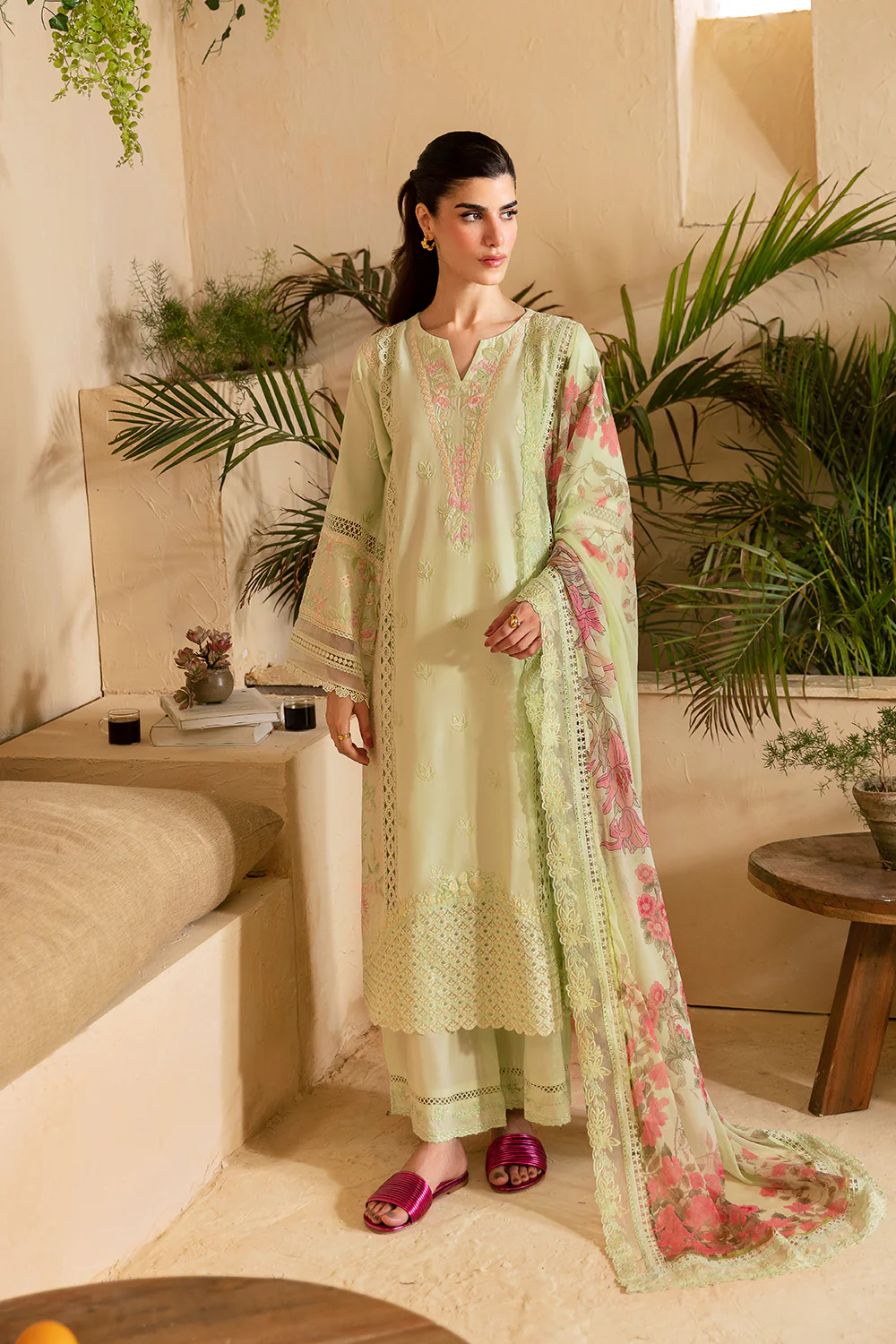 Pakistani Embroidered Unstitched 3 Piece Suits Meadow Mist-Azu-58 || Latest Pakistani Punjabi Suit Salwar Kameez Designer Wear.