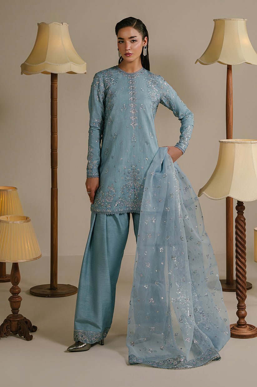 Pakistani Embroidered Suit 3 Piece Ocean Dust-Ayz-41 Formal Collection | Latest Pakistani Punjabi Suits Salwar Kameez Designer wear.
