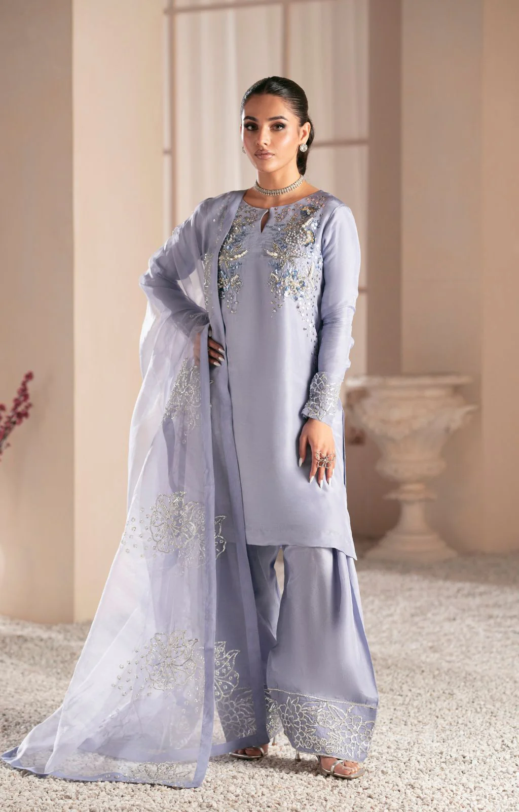 Pakistani Embroidered Unstitched 3-piece Suit Crimson | Latest Pakistani Punjabi Suits Salwar Kameez Designer Wear.