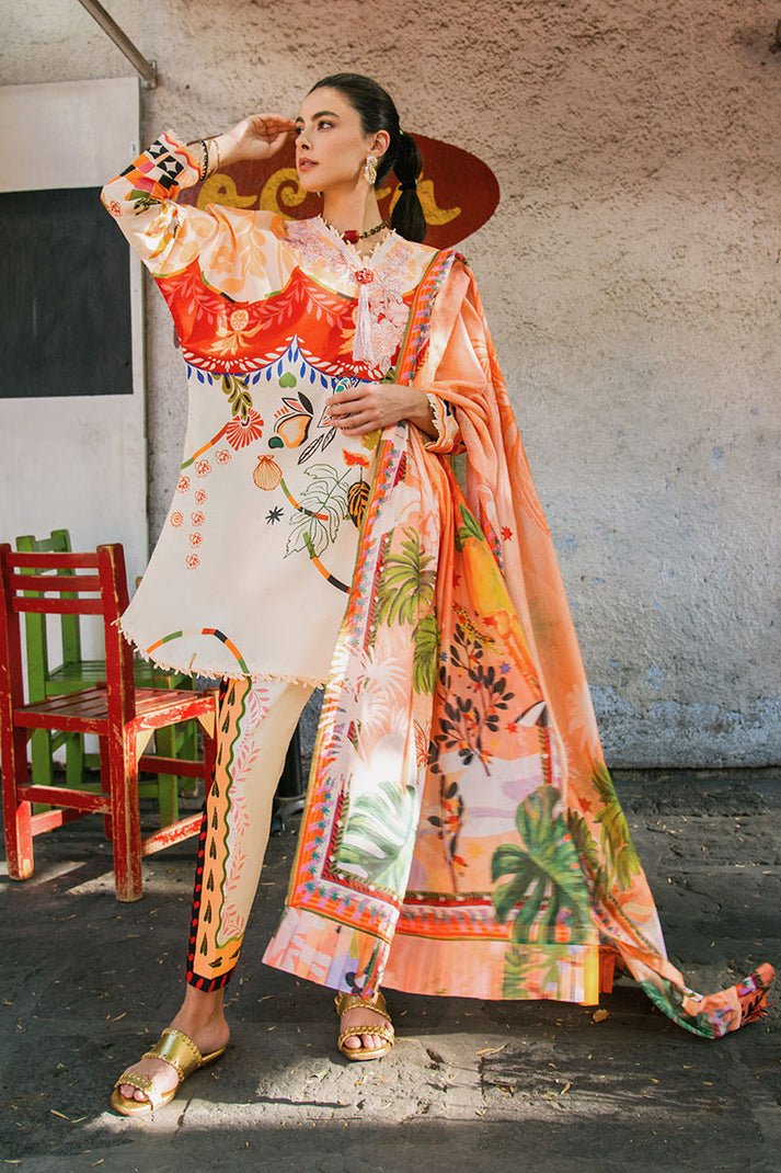 Pakistani Embroidered Lawn Unstitched 3 Piece Suit Mulberry Tree - Luxury Collection | Latest Pakistani Salwar Kameez Punjabi Suit Designer Wear.