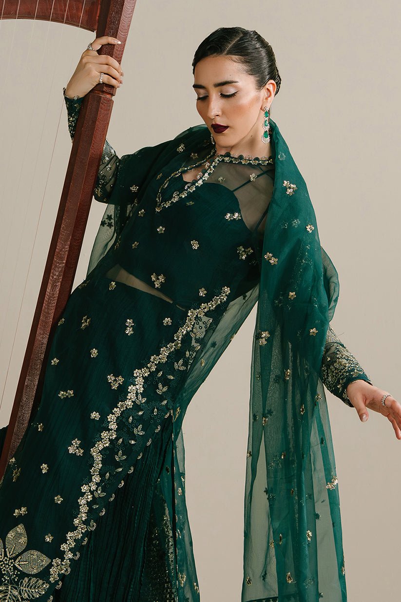 Pakistani Embroidered Suit 3 Piece Emerald Nocturne-Ayz-47 Formal Collection | Latest Pakistani Punjabi Suits Salwar Kameez Designer wear.