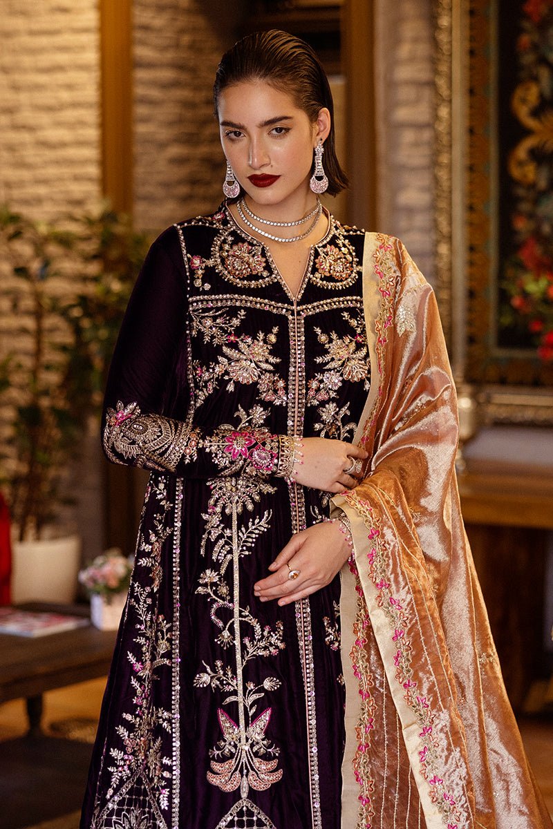 Chasing Reflections Unstitched Velvet Suit Set - Formal Collection MPS-05 | Latest Pakistani Salwar Kameez Punjabi Suit Designer Wear