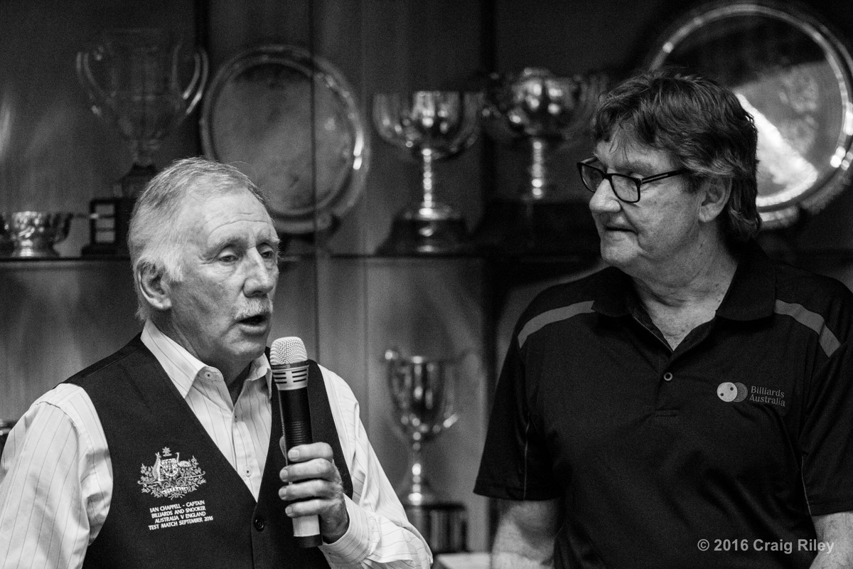 Jason Colebrook with Ian Chappell