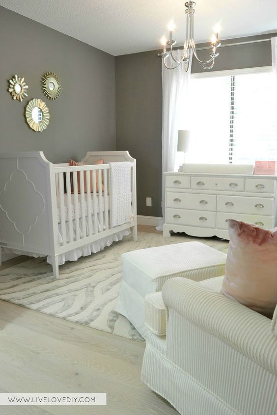 This nursery feels so warm and cozy.