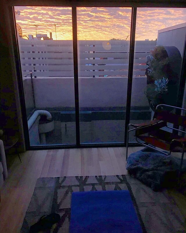 Sunrise yoga this morning. It&rsquo;s so important we work on our minds and bodies during this stressful and emotional time. I, for one, definitely needed this Yin session this morning. Wishing everyone love 💓 #lockdown #yogaathome
