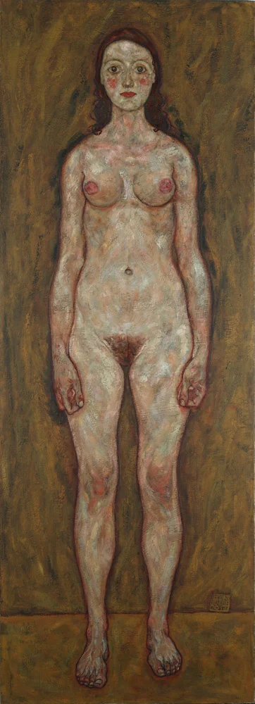 Stehende nackte Frau (von Schiele betitelt "Mädchen"), 1917