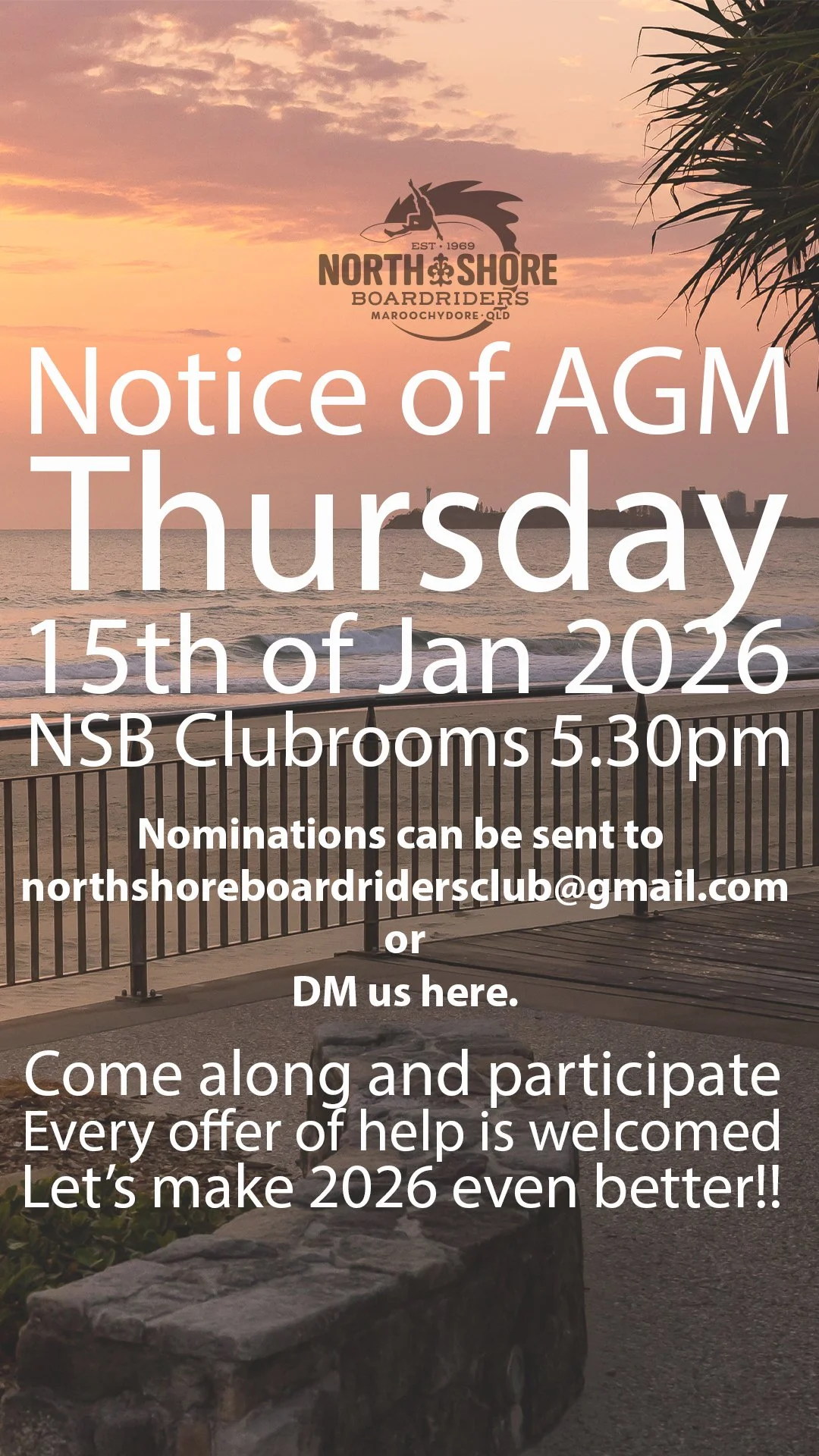 AGM – NSB Club Rooms | 15 January 2026