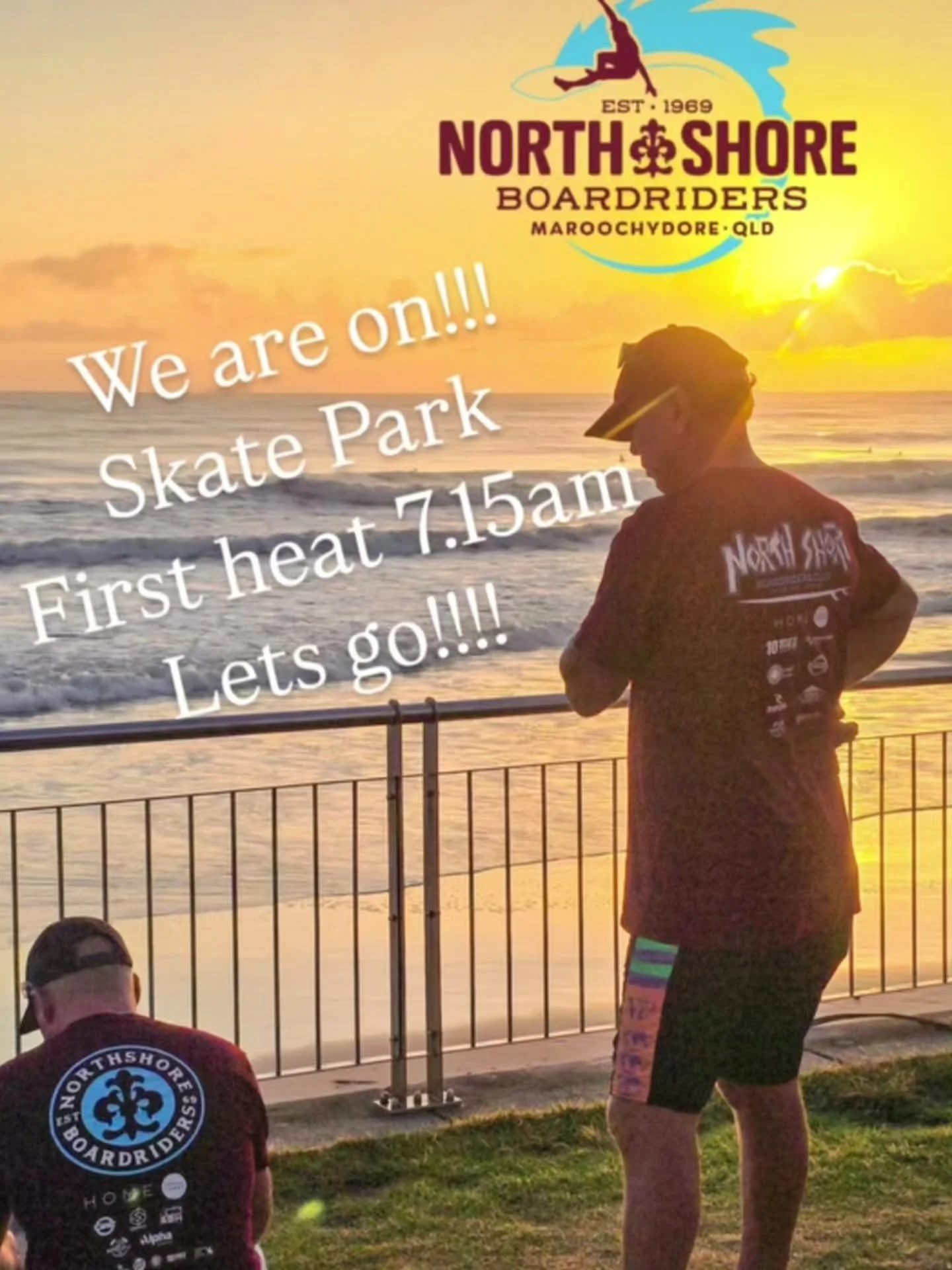 Lets kick off the year... We are on at the Skate Park!!!

First Heat 7.15 am lets go. 

Many hands will make set up easy, if you can come and lend a hand.