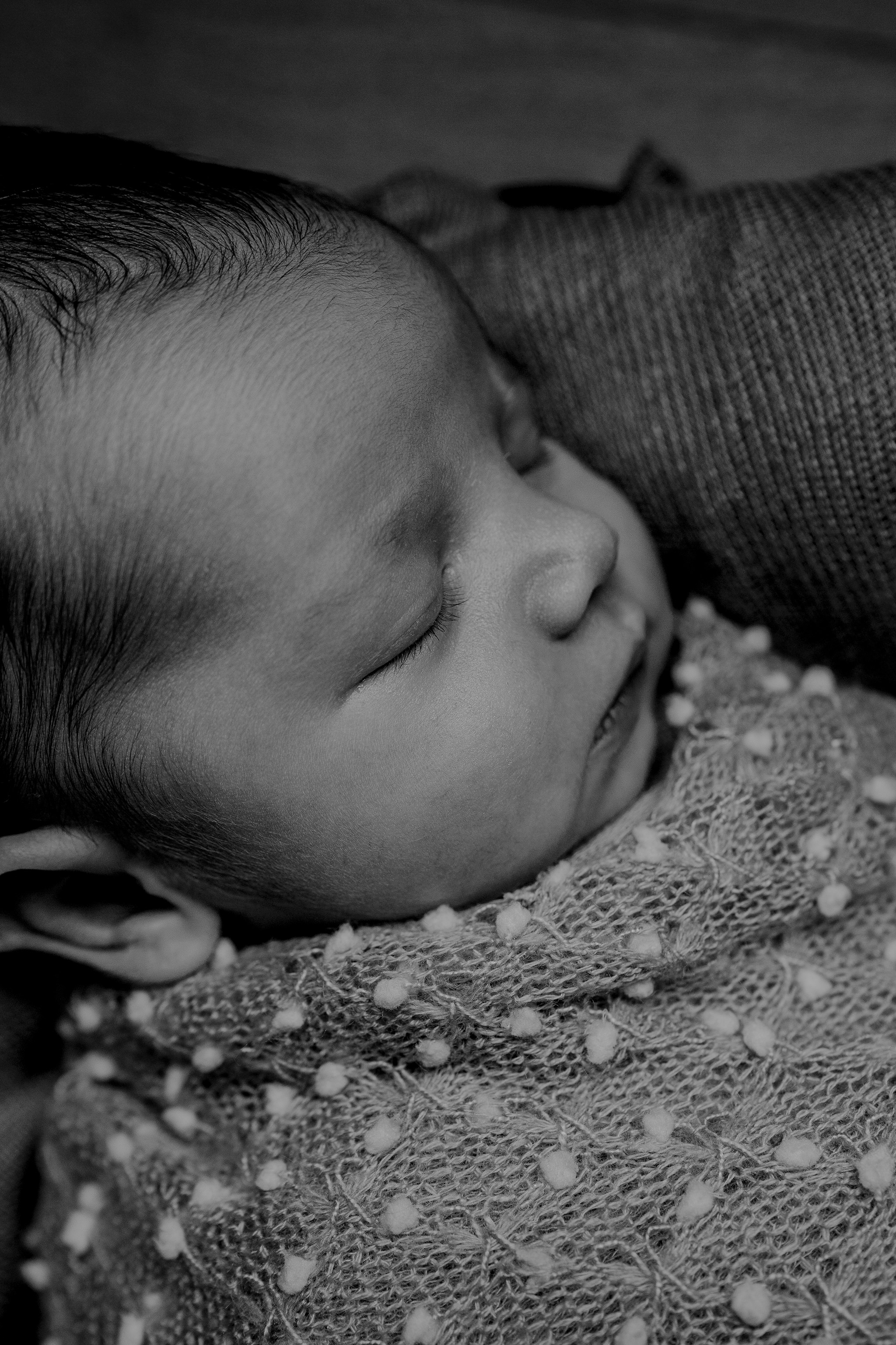 close up details baby boy in home newborn photographer Belfast