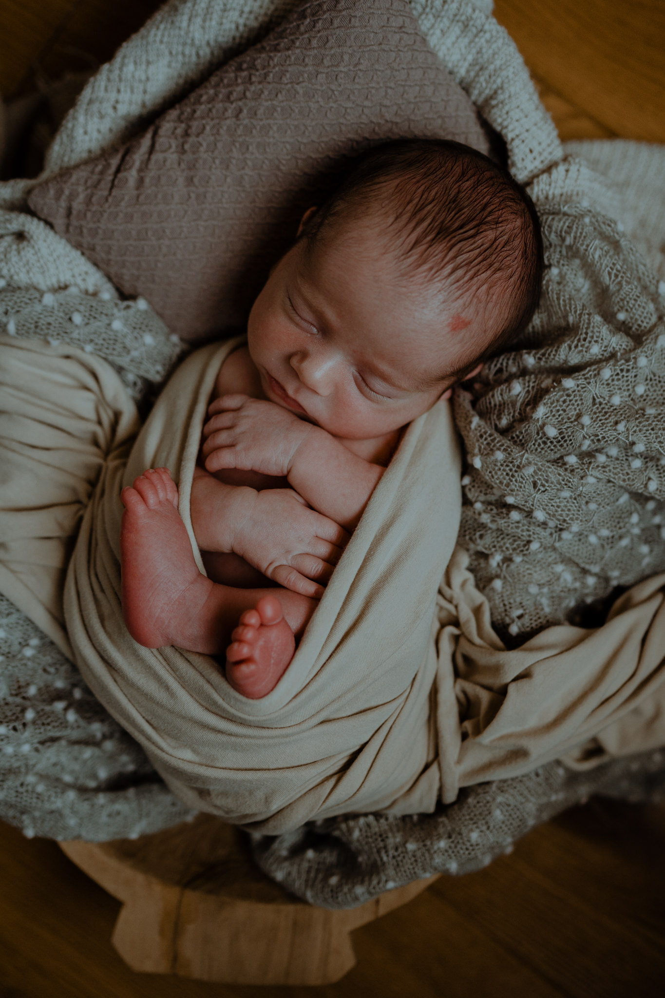 belfast newborn photographer neutral tones baby boy