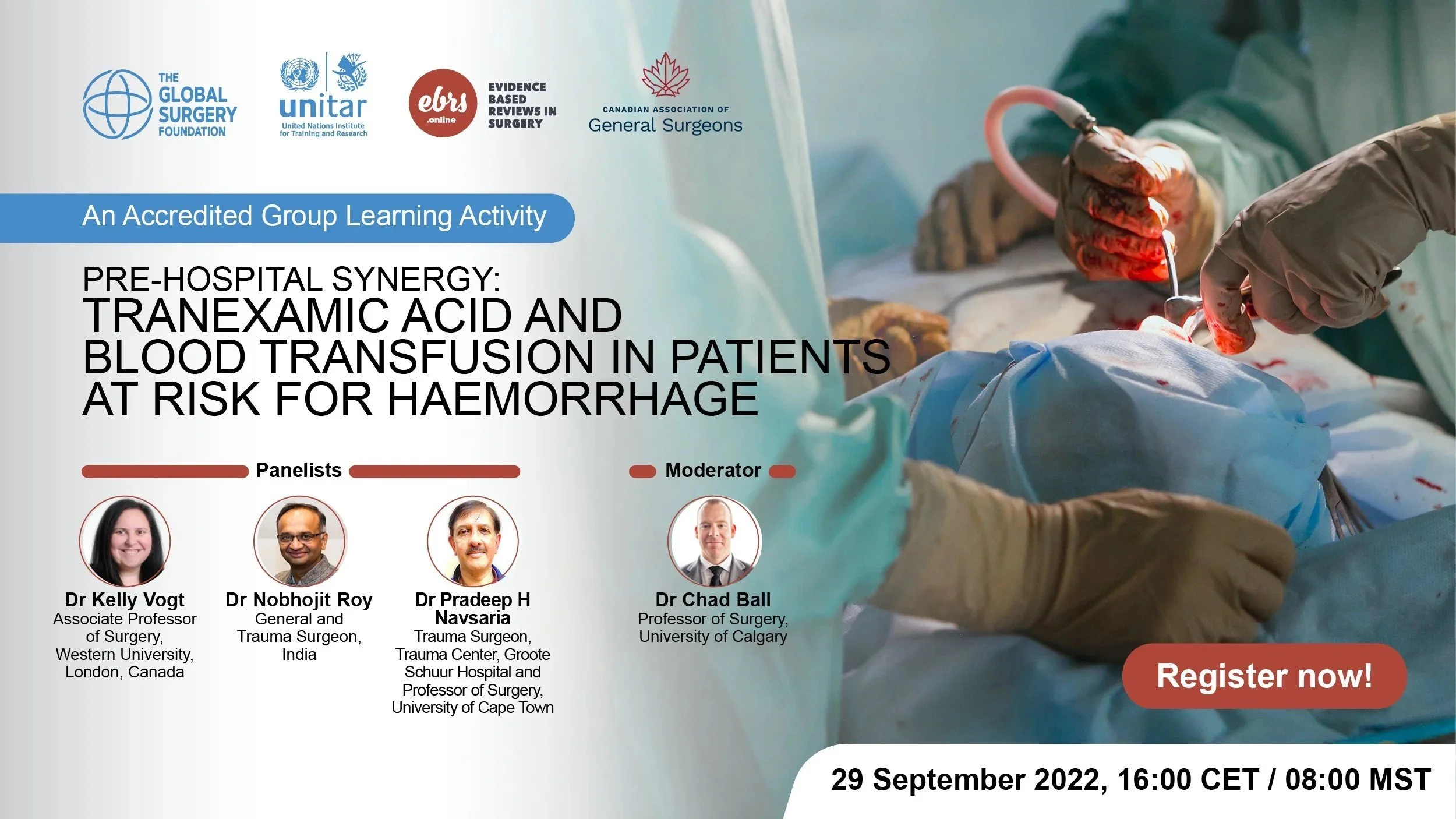 Watch: Pre-Hospital Synergy, Tranexamic Acid and Blood Transfusion in Patients at Risk of Haemorrhage