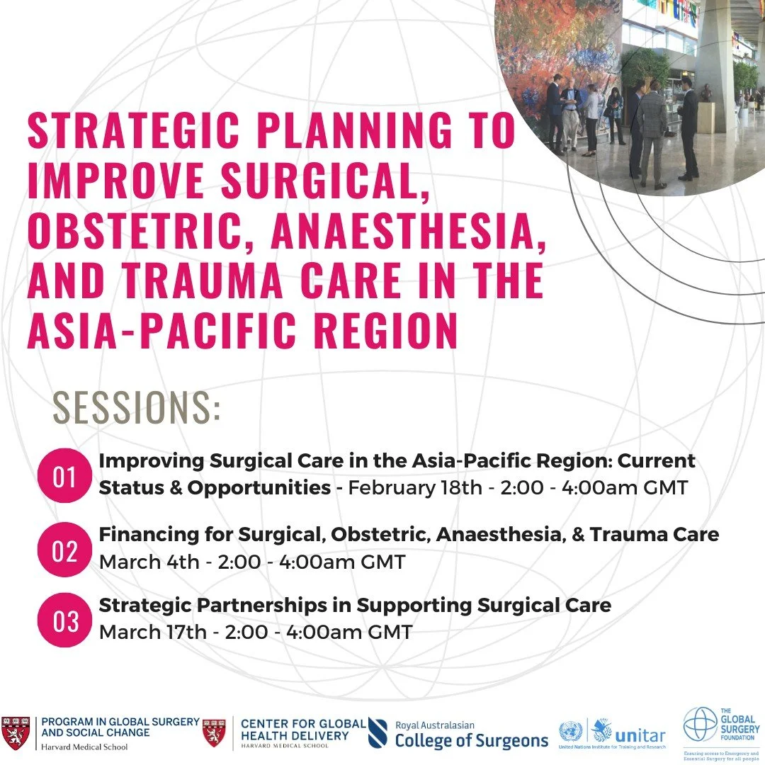 Asia-Pacific Region: Strategic Planning to Improve Surgical, Obstetric, Anaesthesia and Trauma Care