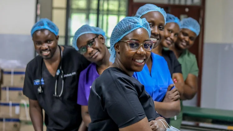 Health workers in Nakuru County, Kenya