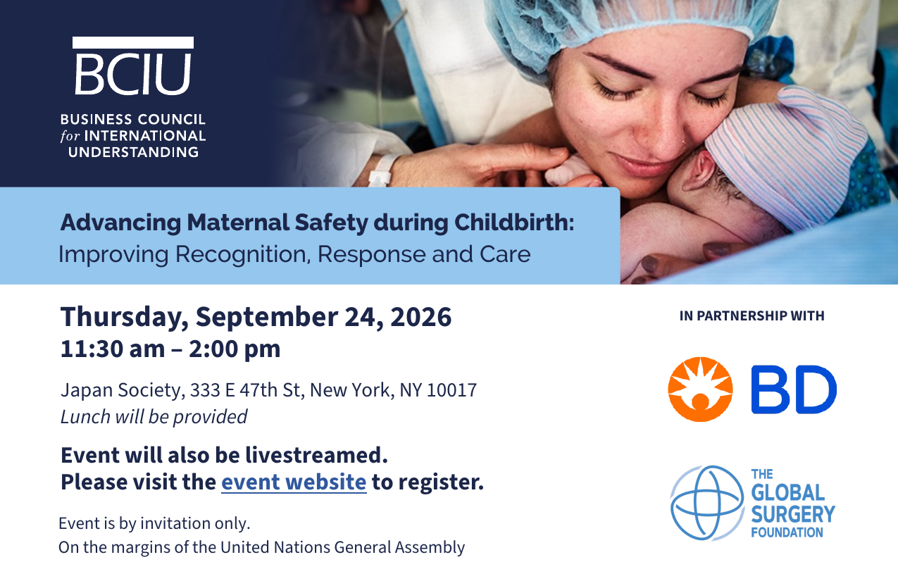 GSF joins BCIU and BD for UNGA event on maternal safety during childbirth
