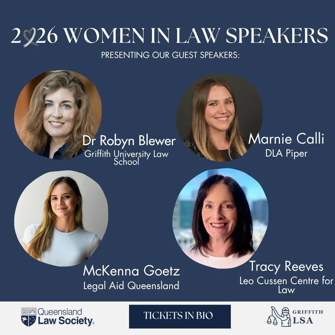 We&rsquo;re thrilled to welcome our incredible guest speakers Dr Robyn Blewer, Marnie Calli, McKenna Goetz and Tracy Reeves for the 2026 Women in Law Breakfast! Get ready for insightful conversations, thoughtful perspectives and game-changing ideas!
