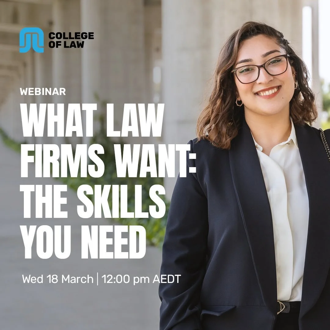 Ever wondered what makes a firm say, &ldquo;Yep. That&rsquo;s the one.&rdquo;?

It&rsquo;s not just what&rsquo;s on your transcript.

Join the College of Law on Wednesday 18 March, for a 45-minute webinar where they&rsquo;ll unpack the skills firms n