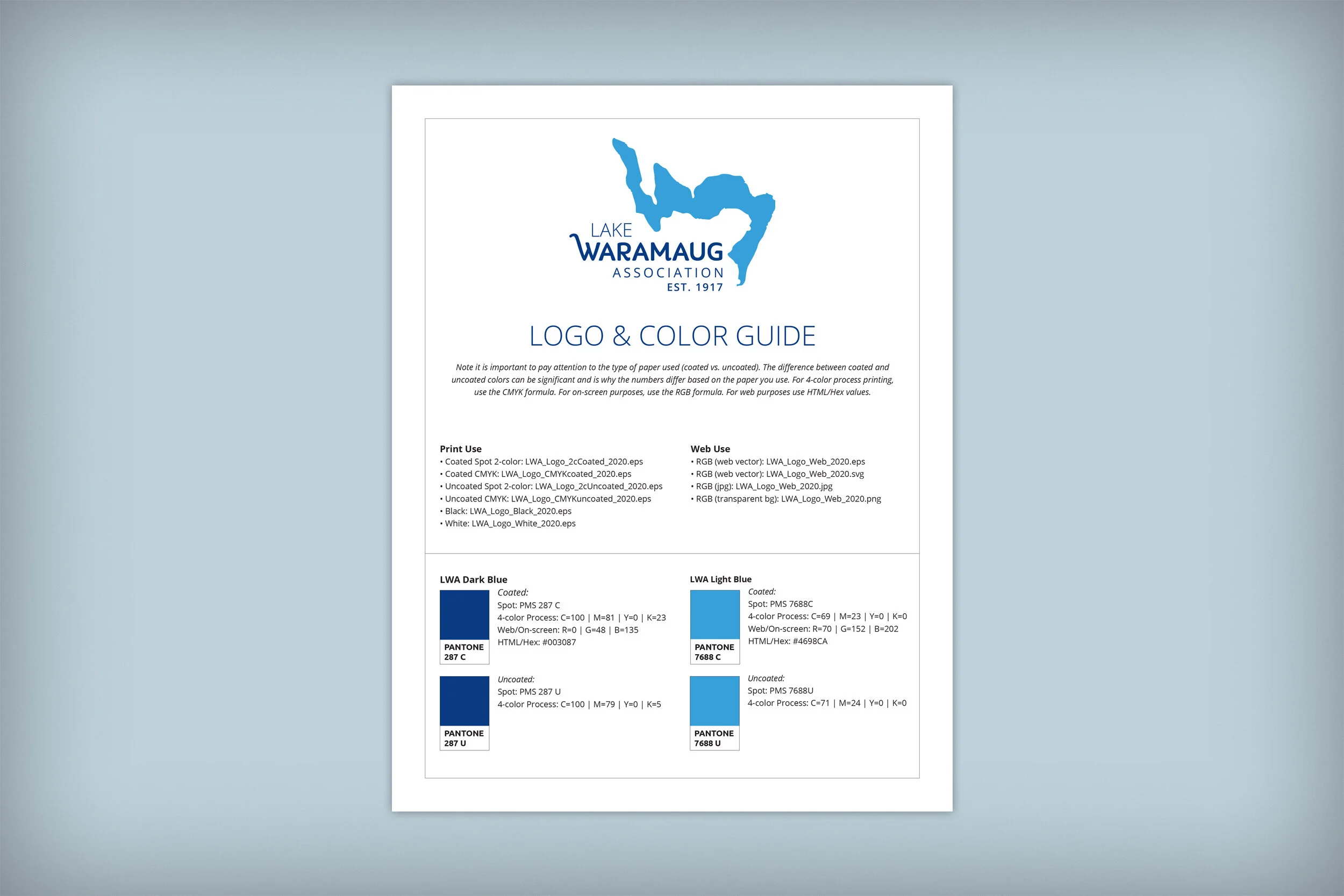^<br>Lake Waramaug Association standards guide