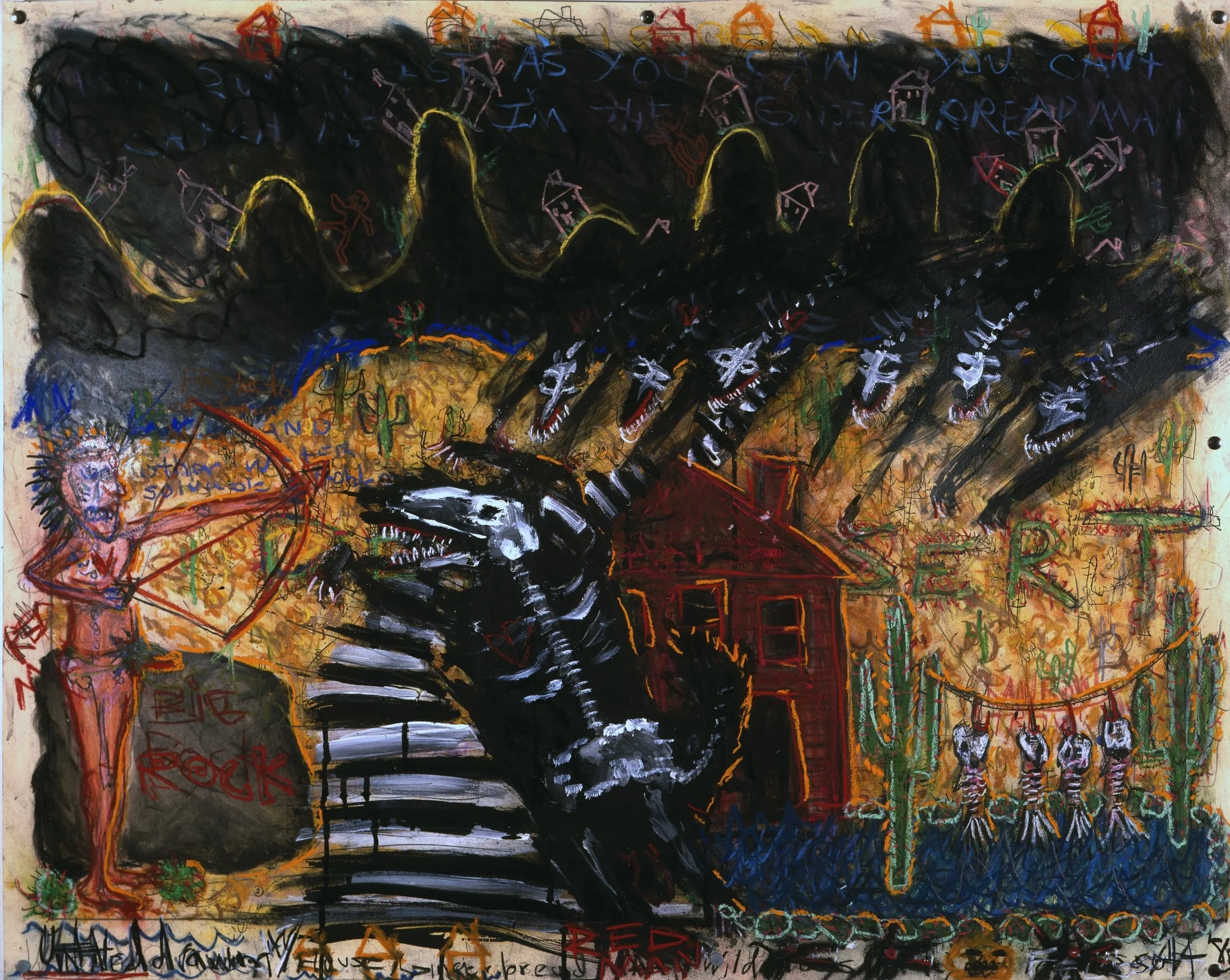 Feldsott_UntitledDrawing-w_House+RedMan,1985_MixedMediaPastel_32x40.jpg