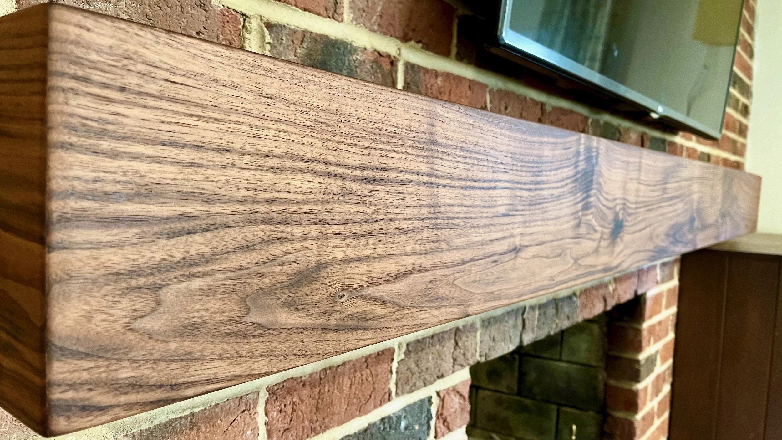 walnut mantel