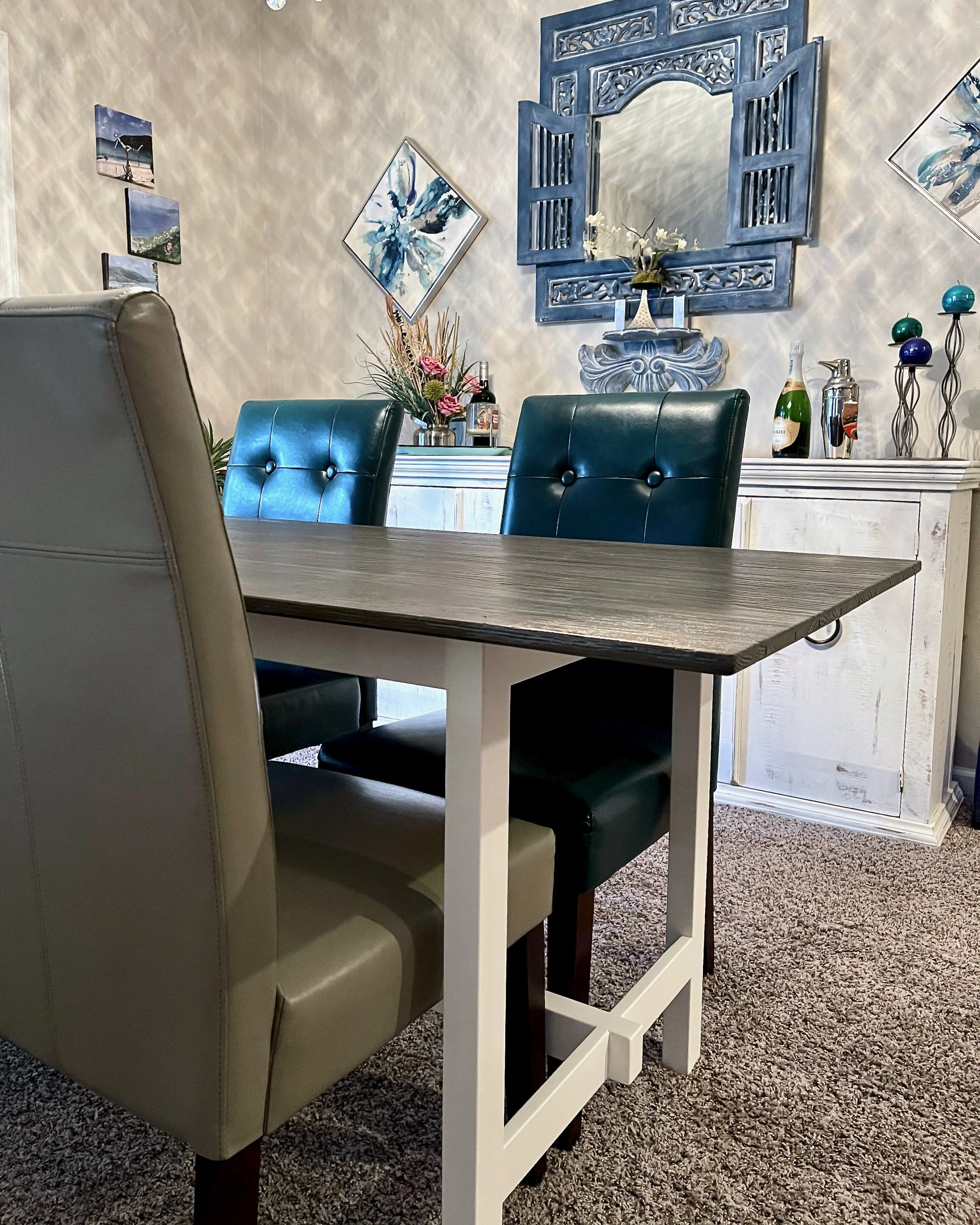 painted trestle table