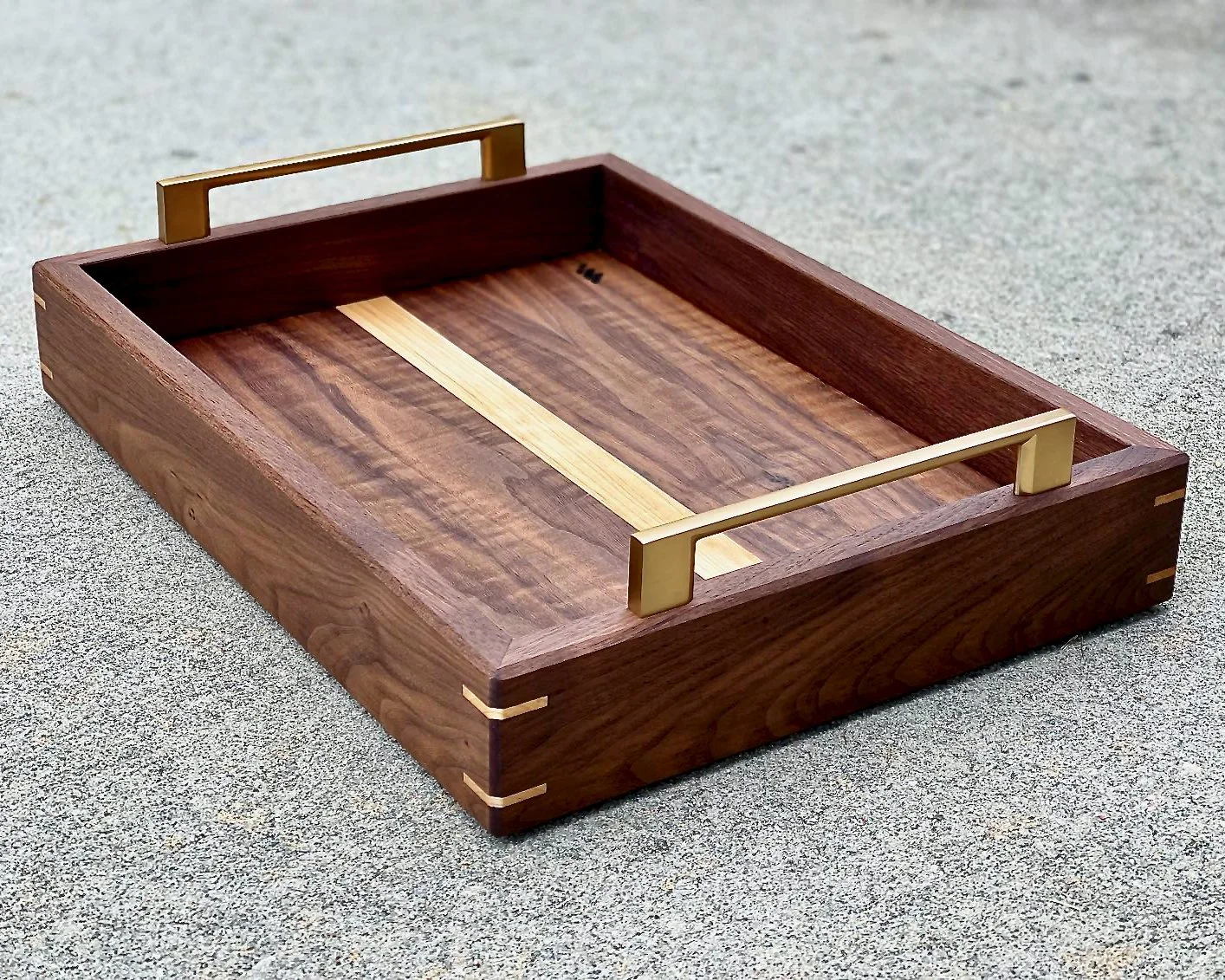 walnut / maple serving tray