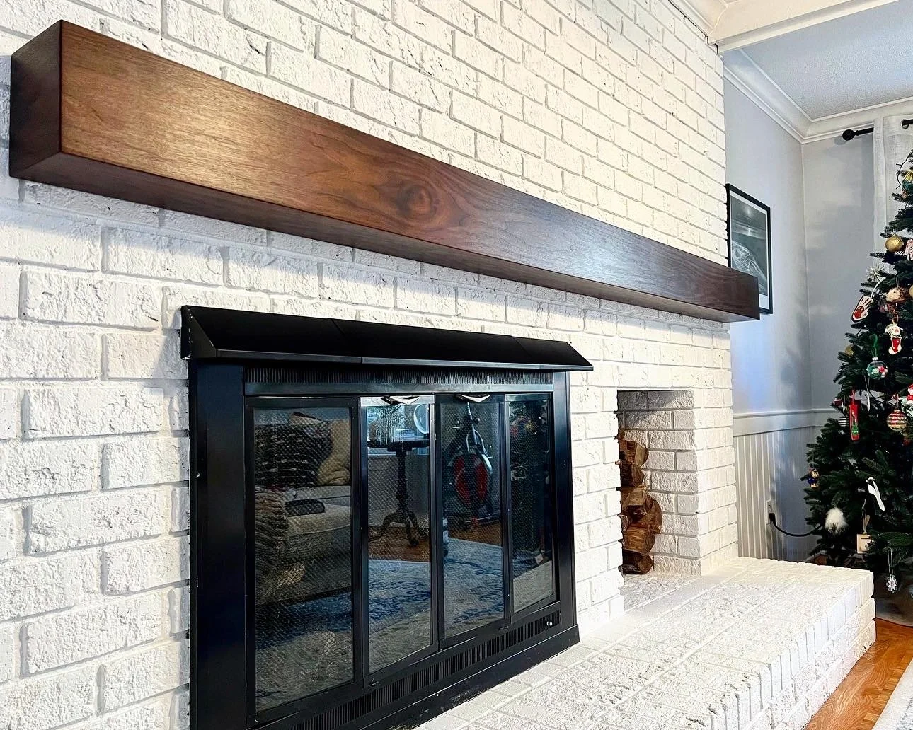 walnut mantel