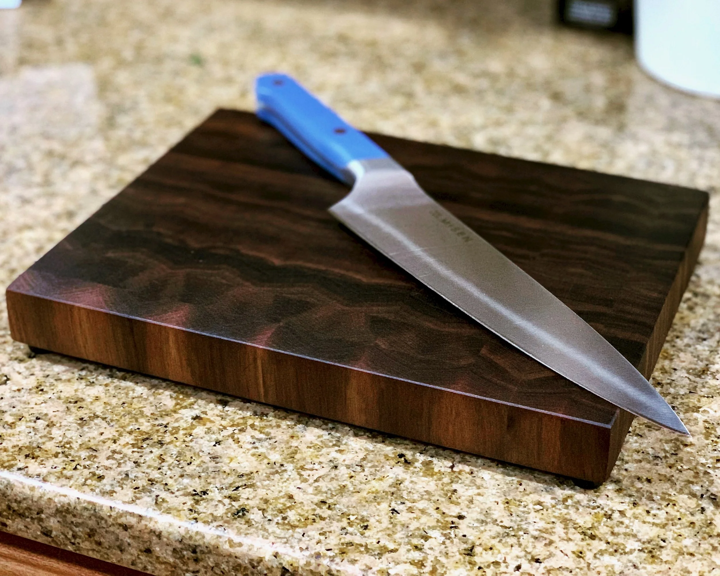 walnut end-grain cutting board