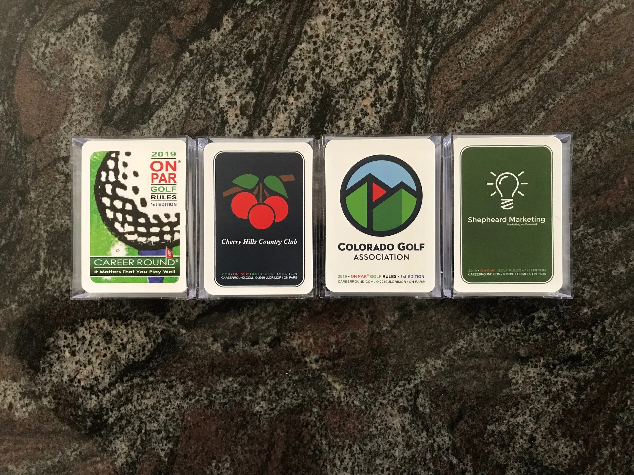 Customize our cards for your club, business, family reunion, tournament or event with your own image or logo. Decks are securely packaged in sturdy transparent plastic box for visibility and easy distribution.