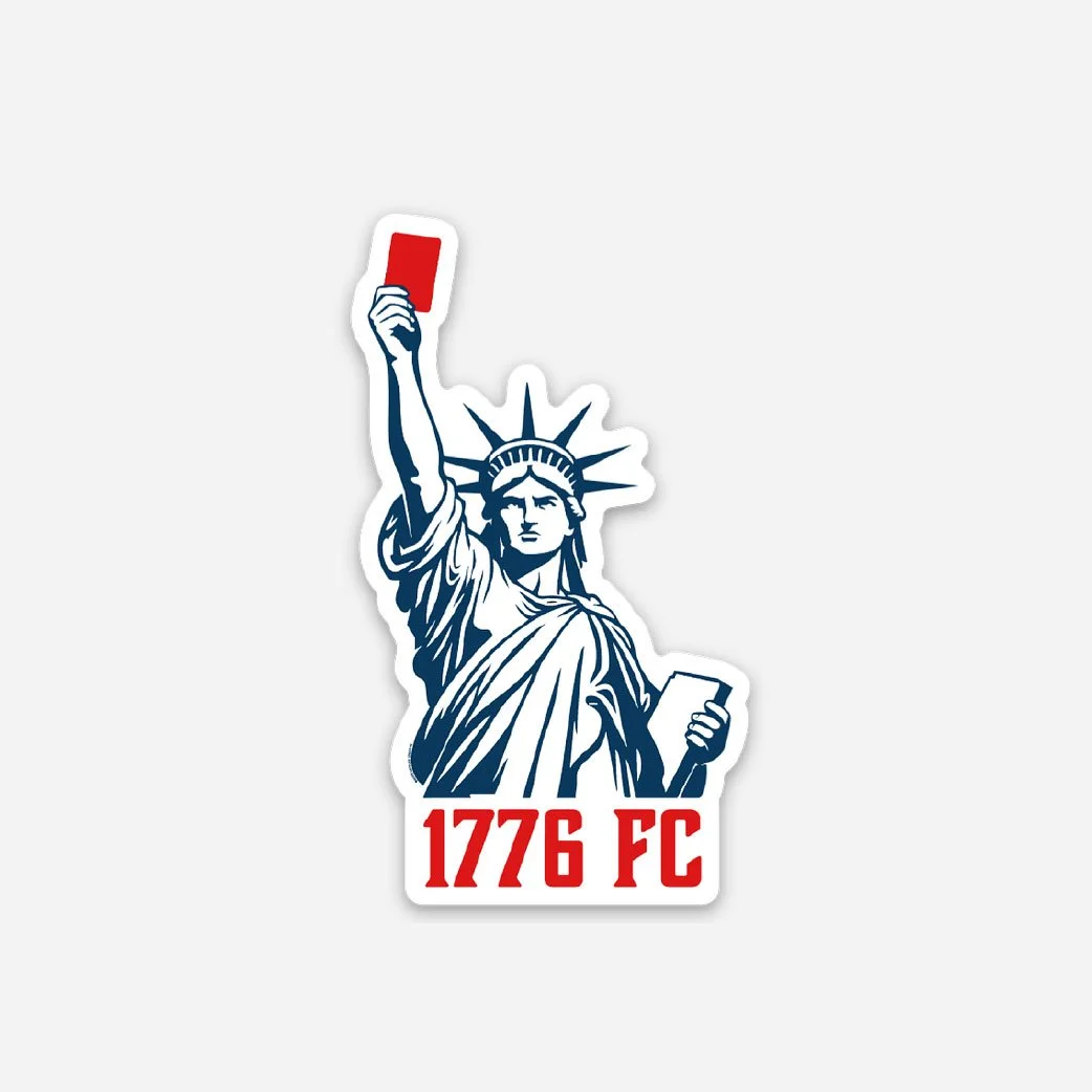 1776 FC - LADY LIBERTY RED CARD - STICKER