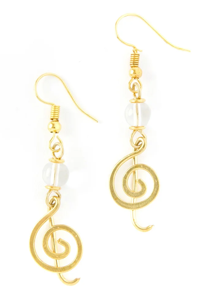 Intermezzo Treble Clef Earrings with Clear Bead.jpg