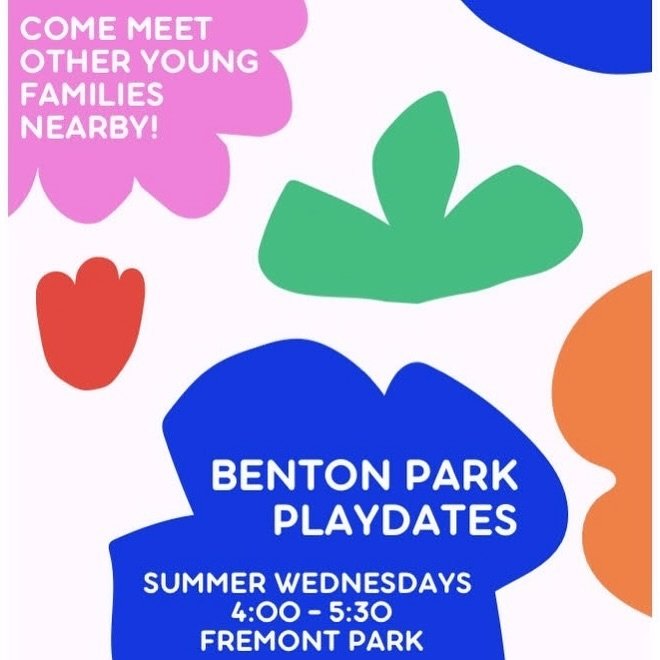 Attention Benton Park parents and also all other parents nearby! Come out to fremont park on wednesdays this summer and connect with fellow parents. Take pictures!!! &lt;3 shout out to our neighbors for organizing this independently. We&rsquo;ll alwa