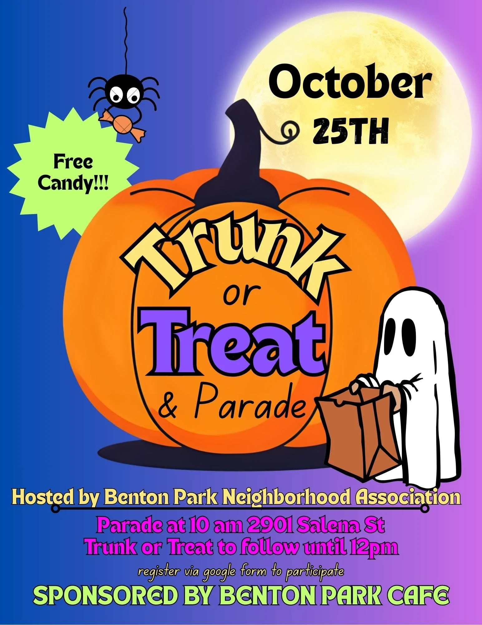 Our annual Trunk or Treat is October 25th from 10-12pm at Benton PaBenton Park Cafe ! Bring the kids, bring the golf cart, just bring your spooky holiday spirit! 

Speaking of golf carts, if you want to weigh in on the golf cart regulation bill comin