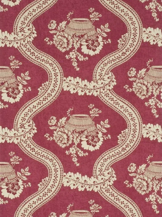Wallpaper Les Paniers Fleuris FP160002 - Rose Ancien