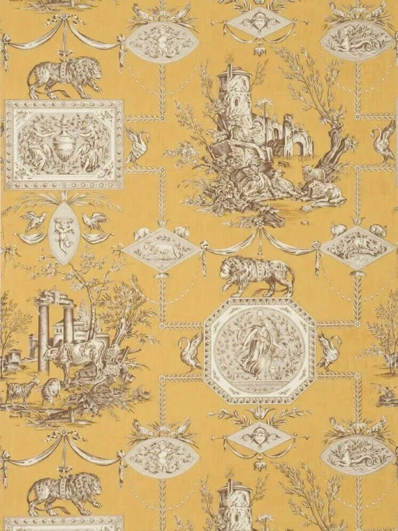 Wallpaper les muses et le lion BP207004 - Ochre